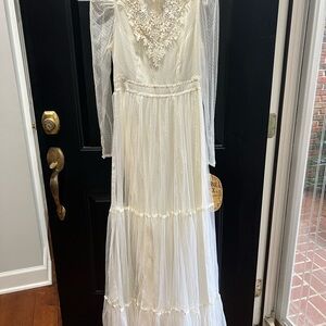Gunne Sax Jessica San Francisco Ivory Lace Dress